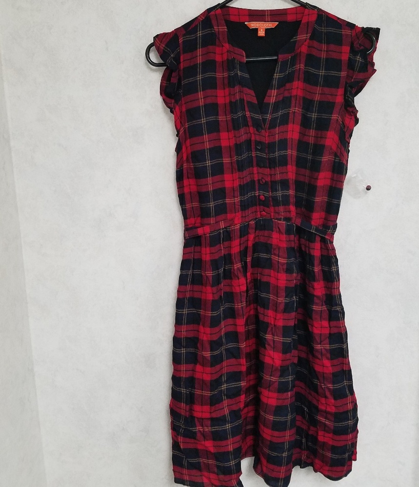 Plaid modcloth dress